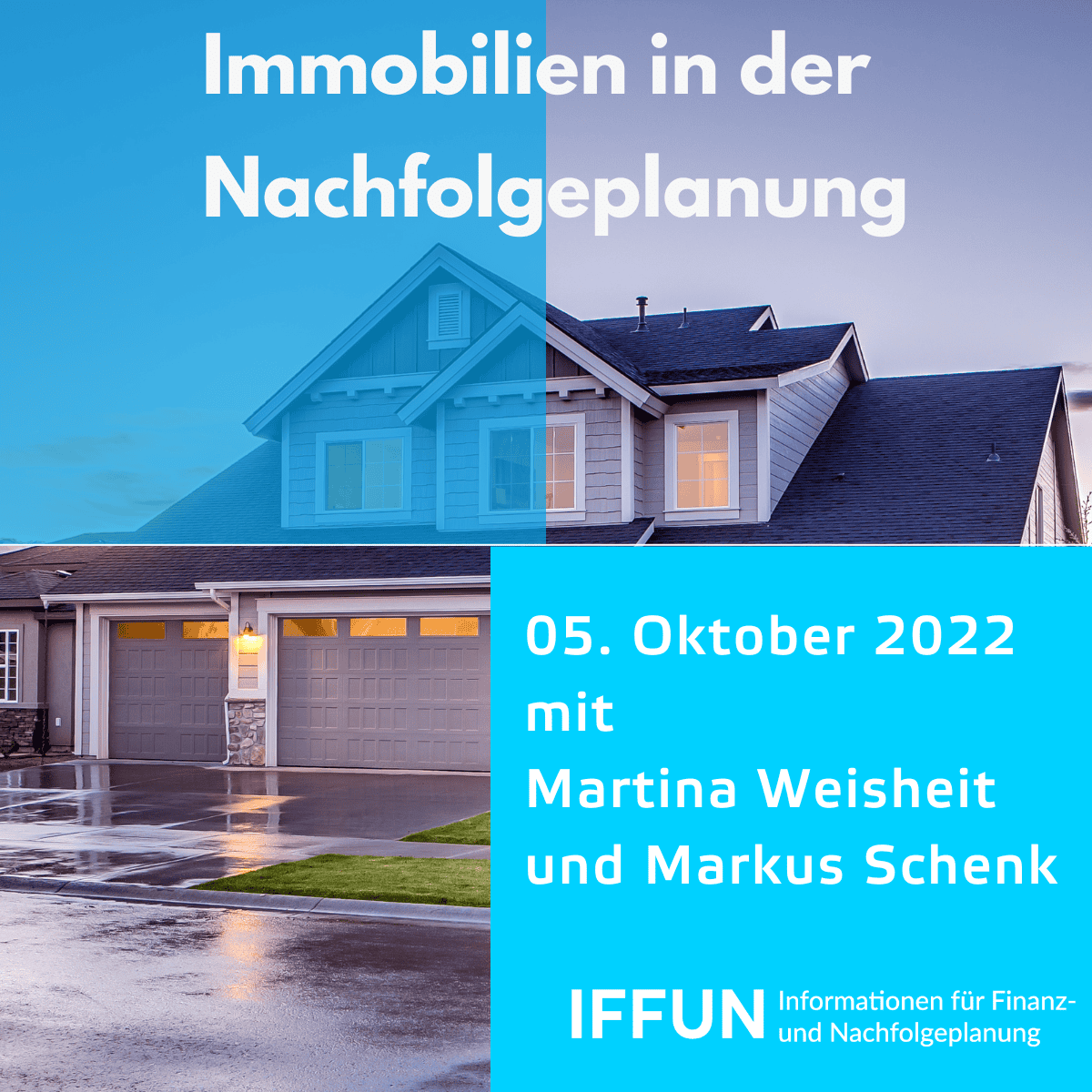 Veranstaltung: Immobilien in der Nachfolgeplanung, Oktober 2022.