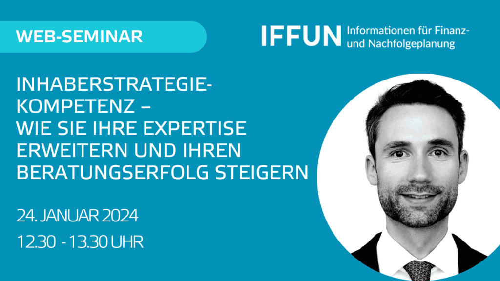 Web-Seminar über Inhaberstrategie am 24. Januar 2024.