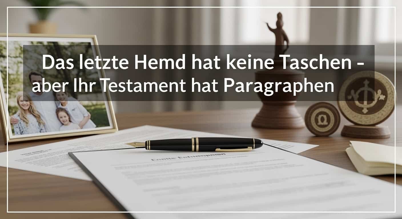 Testament auf einem Tisch mit Füllfederhalter