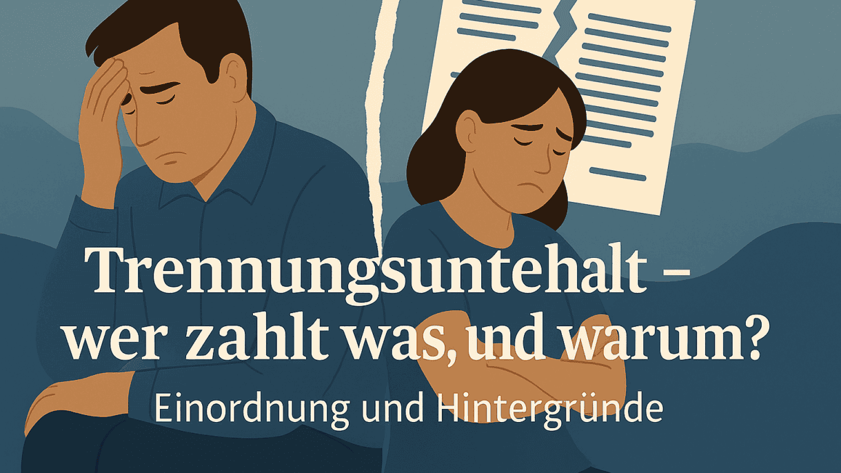 Trennung, Unterhalt, wer zahlt, Gründe