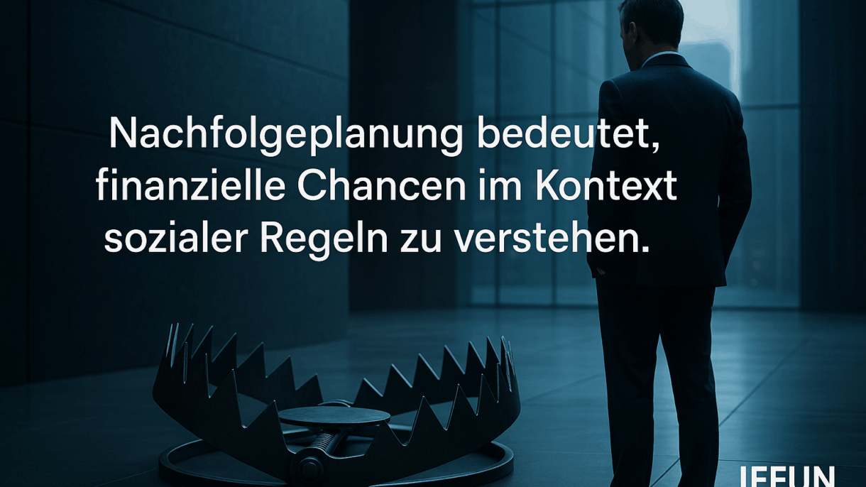 Geschäftsmann betrachtet Bärenfalle im Büro.