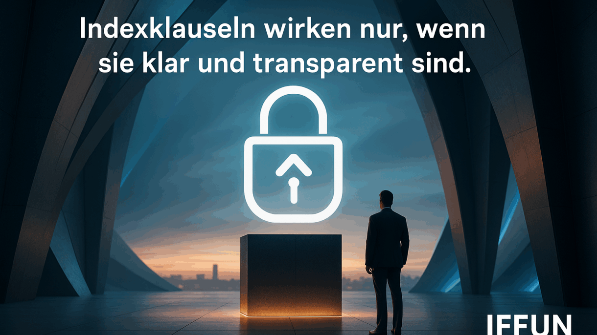 Geschäftsmann betrachtet leuchtendes Schloss-Symbol.