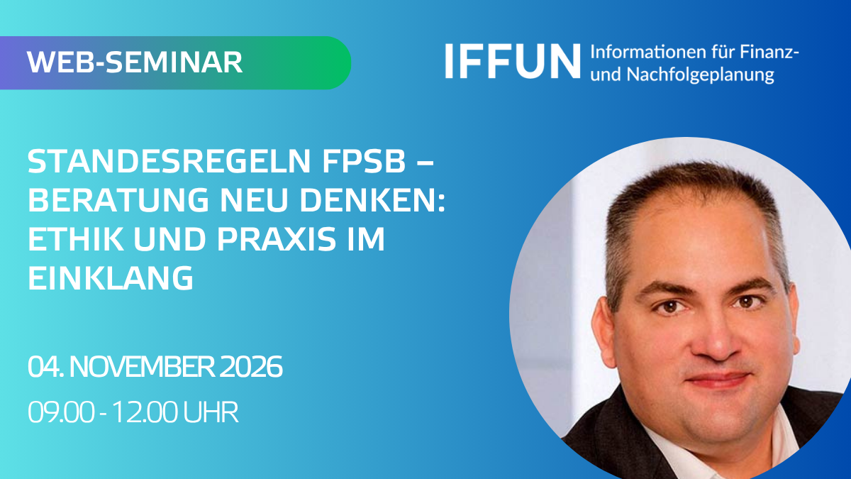 Webinar zur Finanz- und Nachfolgeplanung.