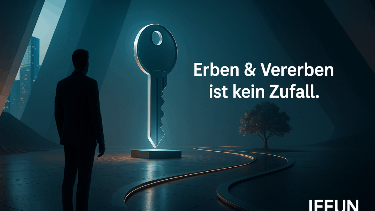 Mann betrachtet stehenden Schlüssel, Nachtstimmung