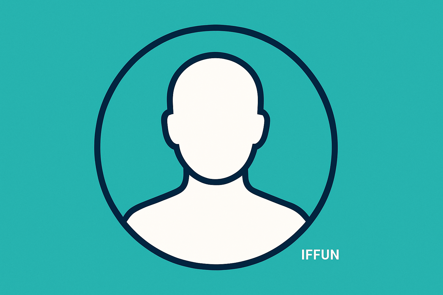 Gezeichnetes Porträt einer unbekannten Person auf grünem Hintergrund.