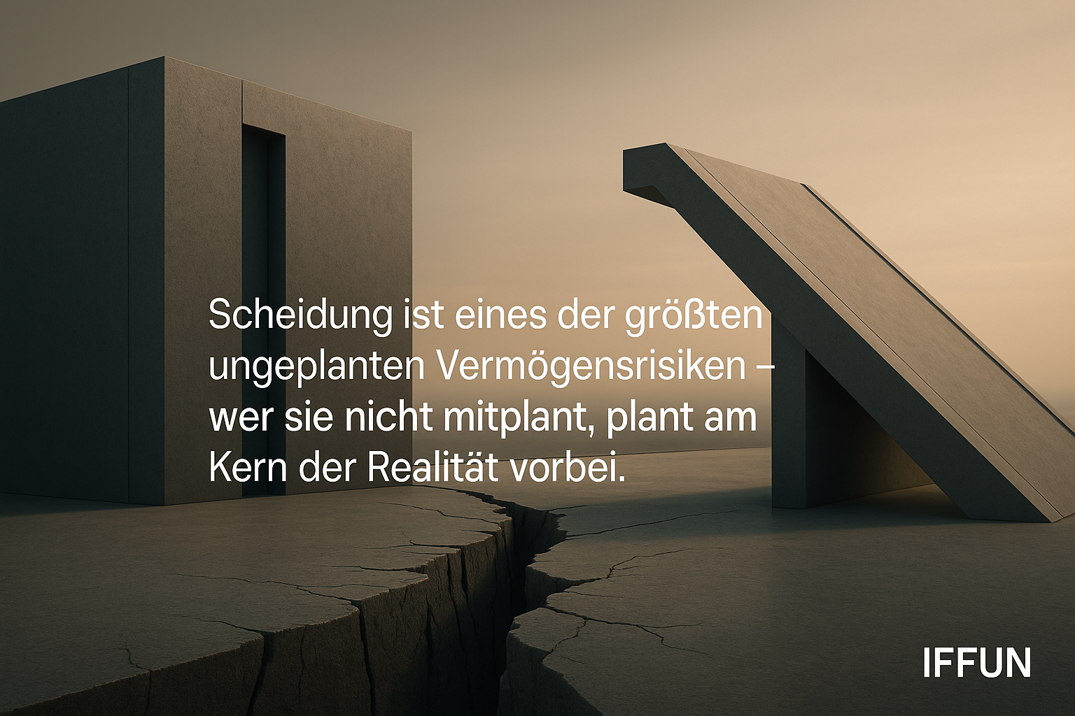 Moderne Architektur, Trennung als Vermögensrisiko.