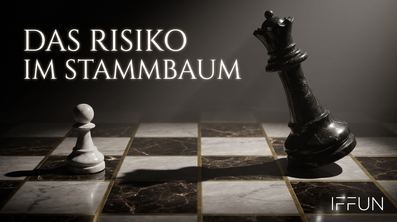 Schachfiguren auf Schachbrett mit Schatteneffekt