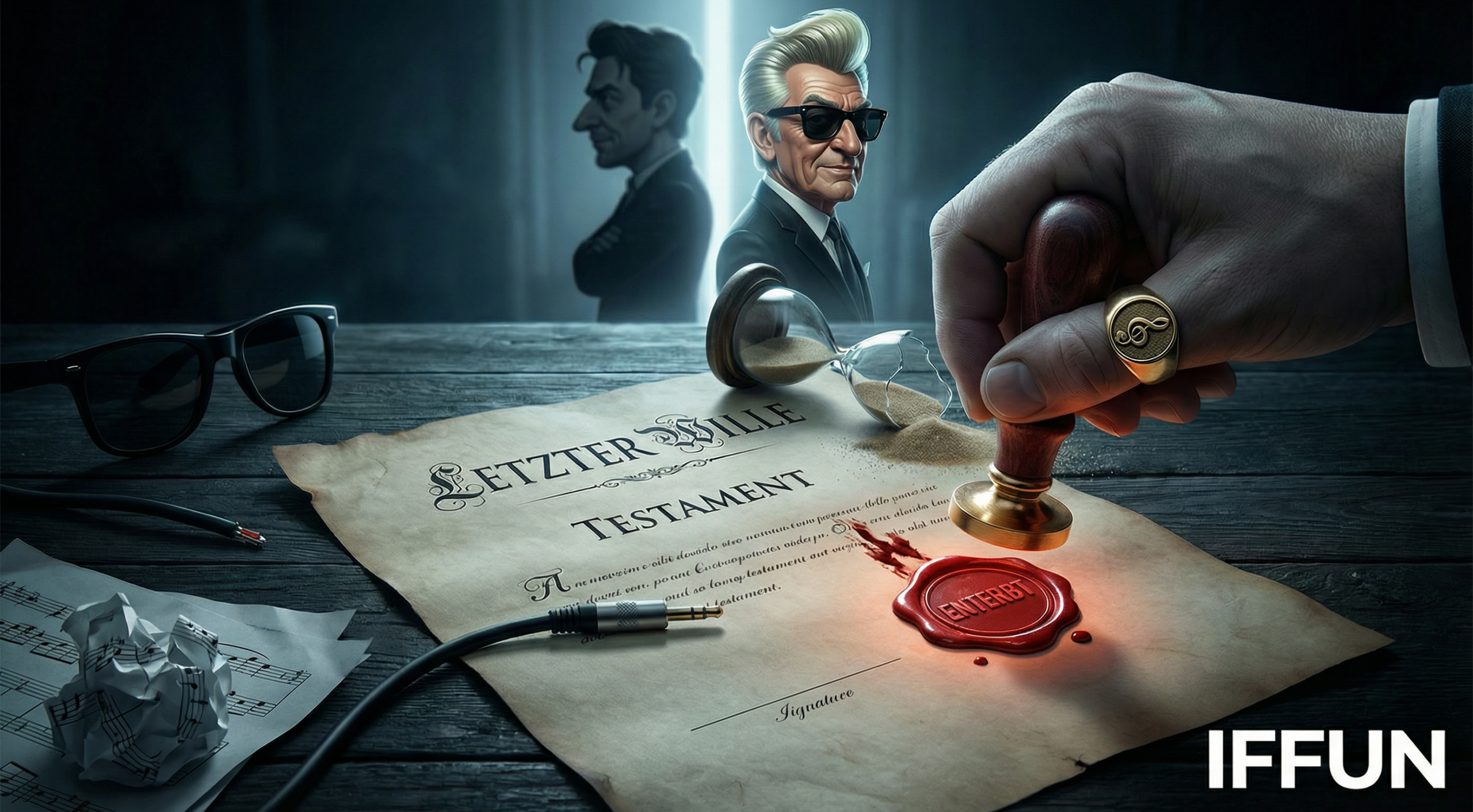 Letzter Wille mit Wachssiegel gestempelt