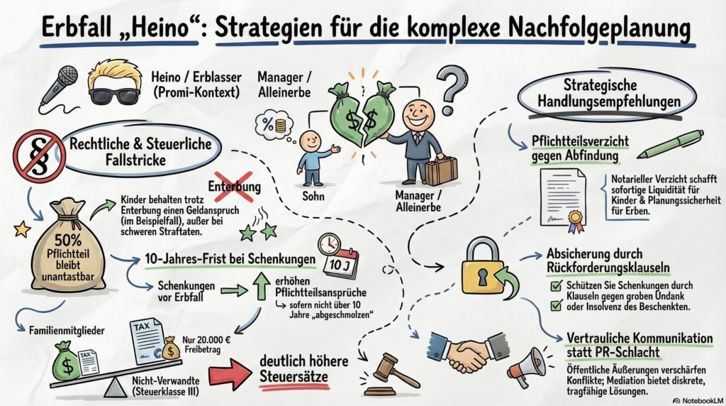 Erbfall Planung und Strategien Diagramm